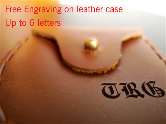 Engraved Brass Compass with Leather Case: Baptism Gift
