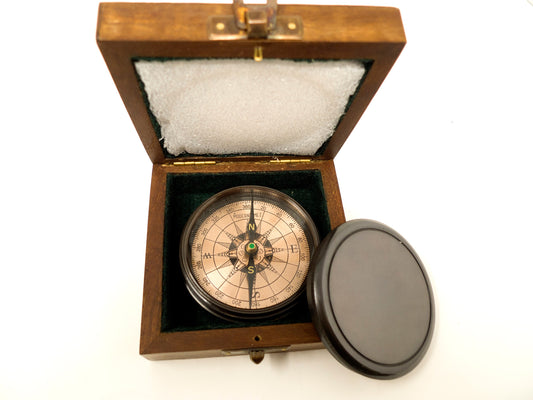 Engraved Brass Compass, Handcrafted Anniversary Gift