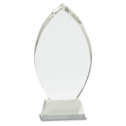 Personalized Crystal Oval Award on Clear Base | Custom Engraved Executive Recognition Trophy