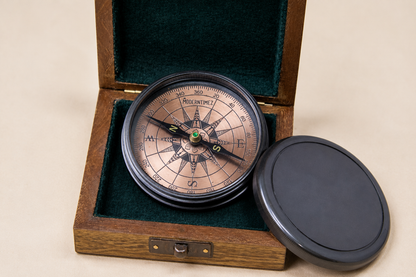Personalized Compass Gift for Men, Engraved Brass Compass, Handmade Vintage Compass for Wedding, Graduation, Father’s Day