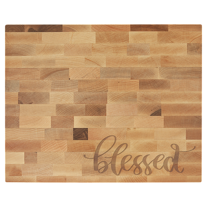 Personalized Maple End Grain Butcher Block | Custom Engraved Chef Cutting Board