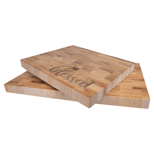 Personalized Maple End Grain Butcher Block | Custom Engraved Chef Cutting Board