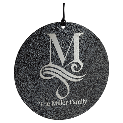 Personalized 30" Black Aluminum Wind Chime