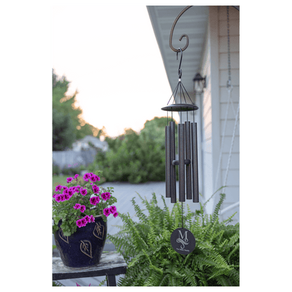 Personalized 30" Black Aluminum Wind Chime