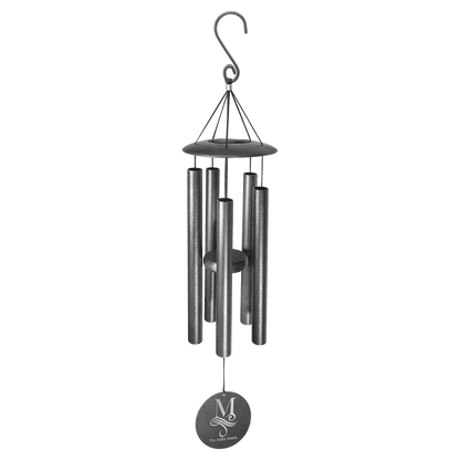 Personalized 30" Black Aluminum Wind Chime