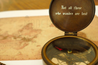Personalized Brass Compass | Baptism, First Communion Keepsake Gift