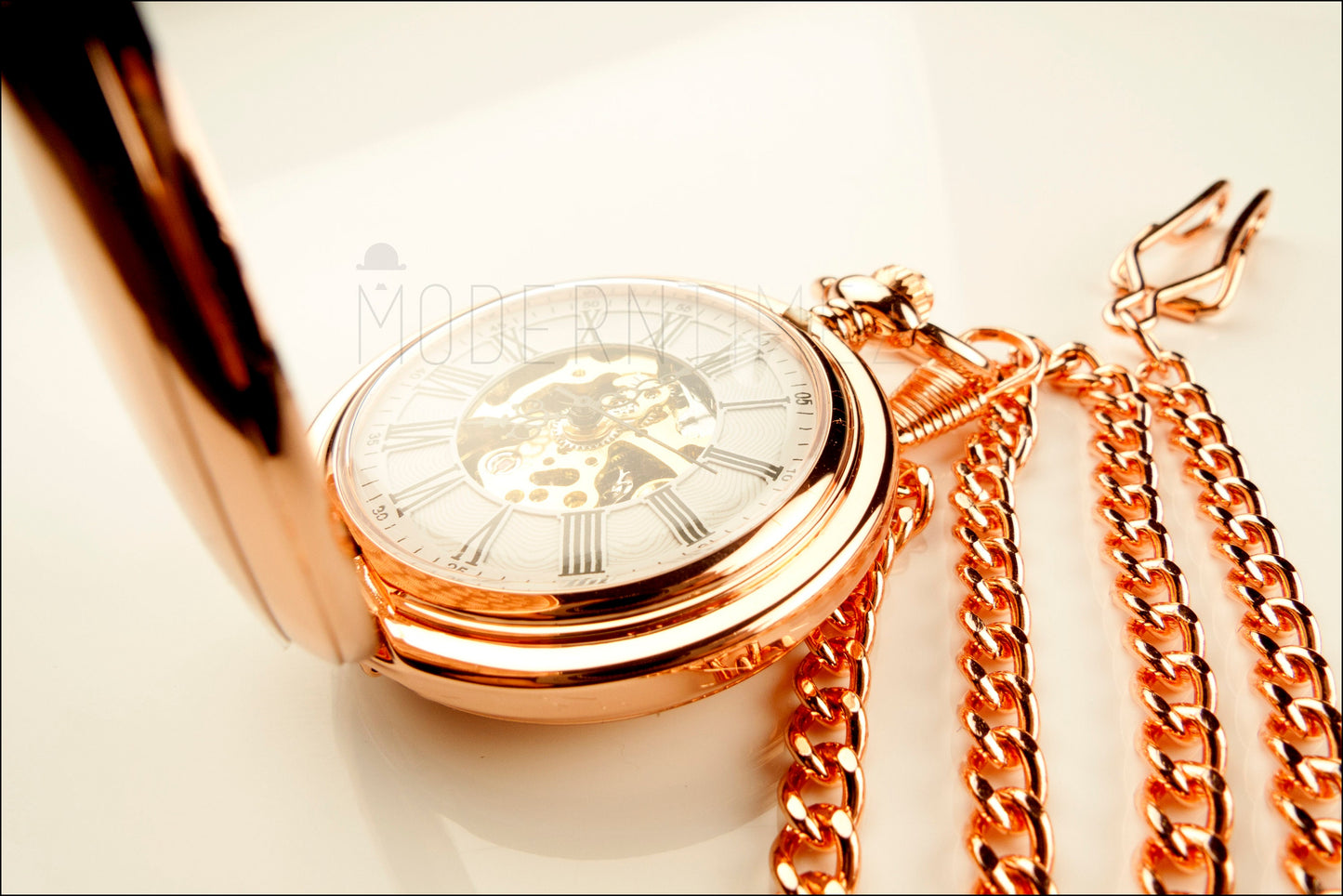 Rose Gold Mechanical Pocket Watch: Engraved Groomsman Gift