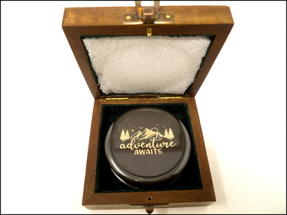 Personalized Compass Gift for Men, Engraved Brass Compass, Handmade Vintage Compass for Wedding, Graduation, Father’s Day