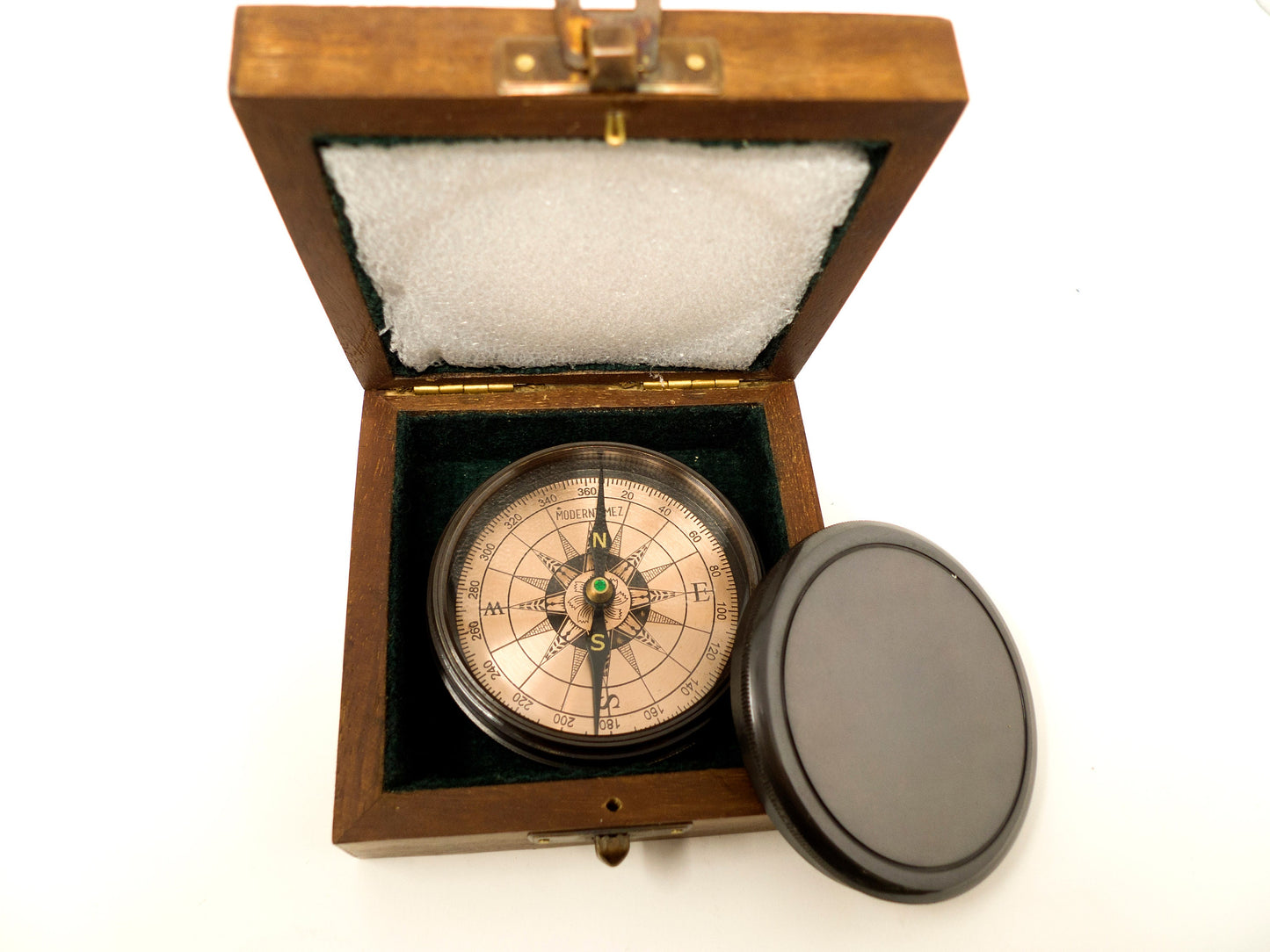 Personalized Compass Gift for Men, Engraved Brass Compass, Handmade Vintage Compass for Wedding, Graduation, Father’s Day