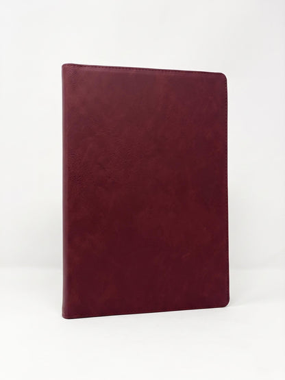 Personalized Burgundy Leatherette Padfolio, Laser Engraved Executive Portfolio, Graduation Gift