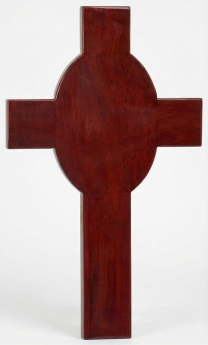 Custom Engraved Rosewood Piano Finish Cross Keepsake - 8" x 13 5/8"