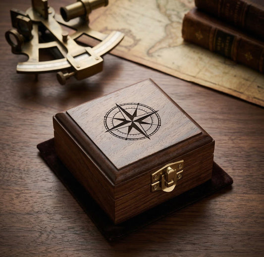 Handcrafted Brass Compass, Personalized Engraved Gift