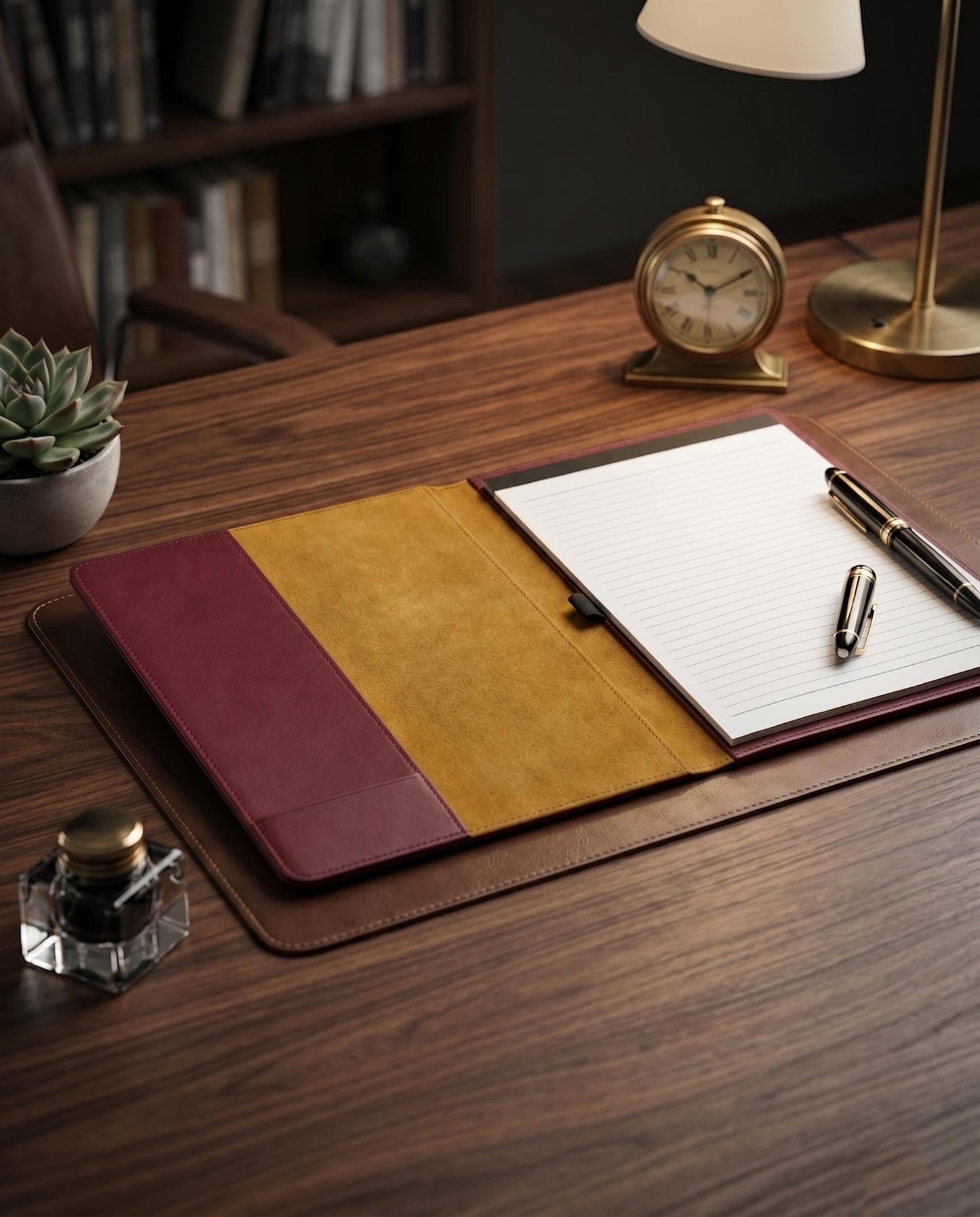Personalized Burgundy Leatherette Padfolio, Laser Engraved Executive Portfolio, Graduation Gift