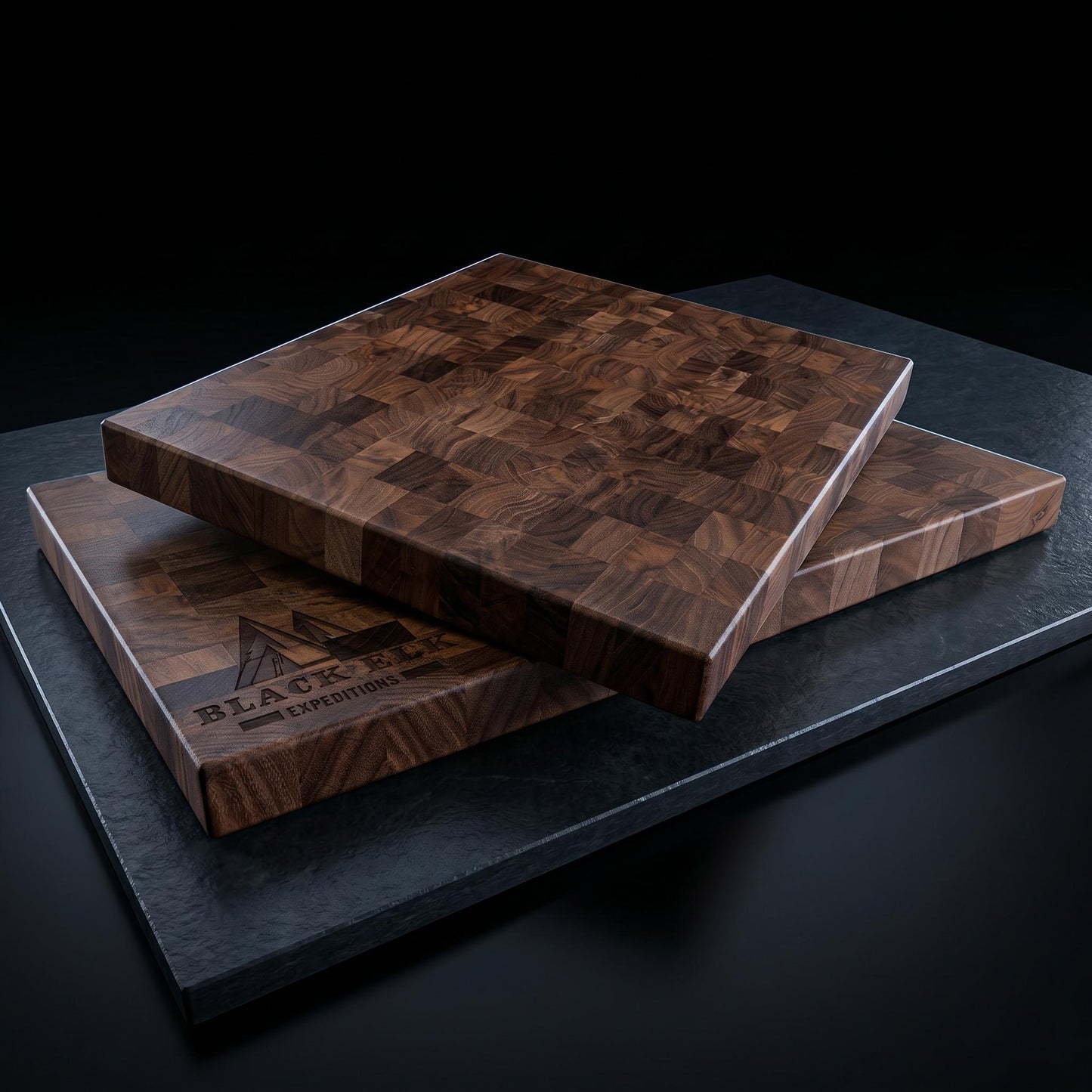 Personalized Walnut End Grain Butcher Block | Custom Engraved Chef Cutting Board