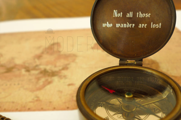 Christmas Gift, Baptized, Confirmed,Engraved compass with Plain Wooden box, Baptism, Confirmation Gift, Christening, Christmas gift - ModernTimez Gift